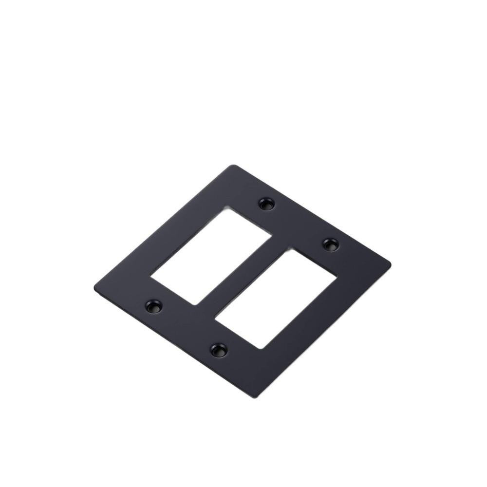 Buster + Punch Buster + Punch 2-Gang Wall Metal Plate Black