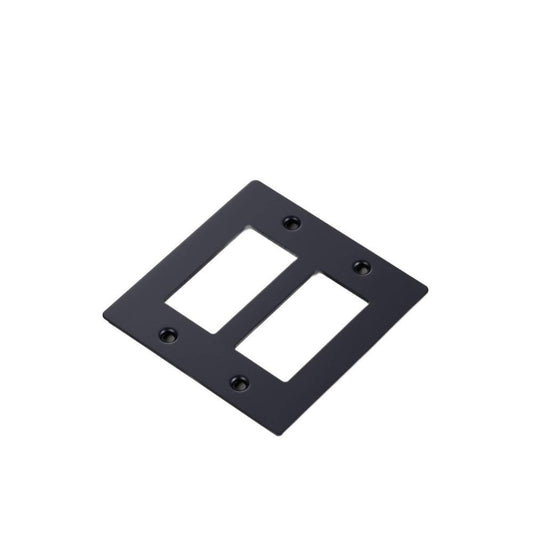 Buster + Punch Buster + Punch 2-Gang Wall Metal Plate Black