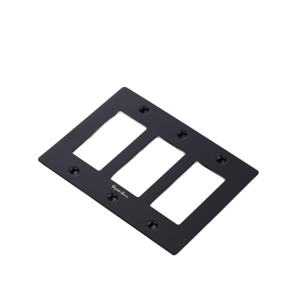 Buster + Punch Buster + Punch 3-Gang Wall Metal Plate Black