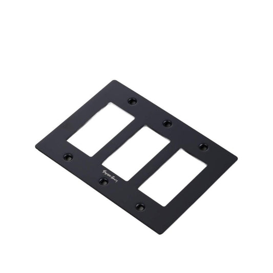 Buster + Punch Buster + Punch 3-Gang Wall Metal Plate Black