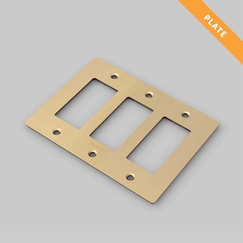 Buster + Punch 3G Wall Metal Plate, Logo, Brass