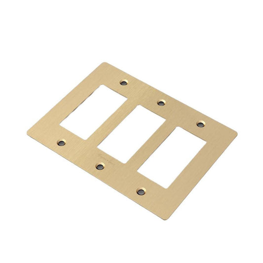 Buster + Punch Buster + Punch 3-Gang Wall Metal Plate Brass
