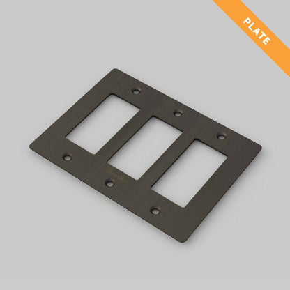 Buster + Punch 3G Wall Metal Plate, Logo, Smoked Bronze
