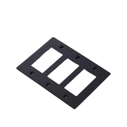 Buster + Punch Buster + Punch 3-Gang Wall Metal Plate Black