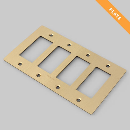 Buster + Punch 4G Wall Metal Plate, Logo, Brass