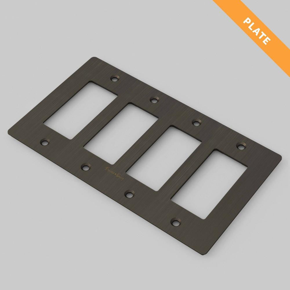 Buster + Punch 4G Wall Metal Plate, Logo, Smoked Bronze