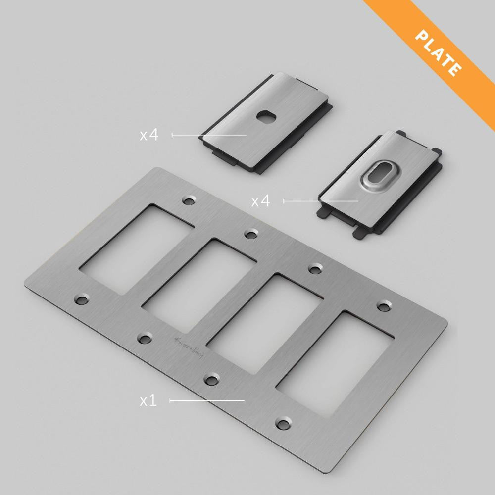 Buster + Punch 4G Wall Metal Plate, Logo, Steel