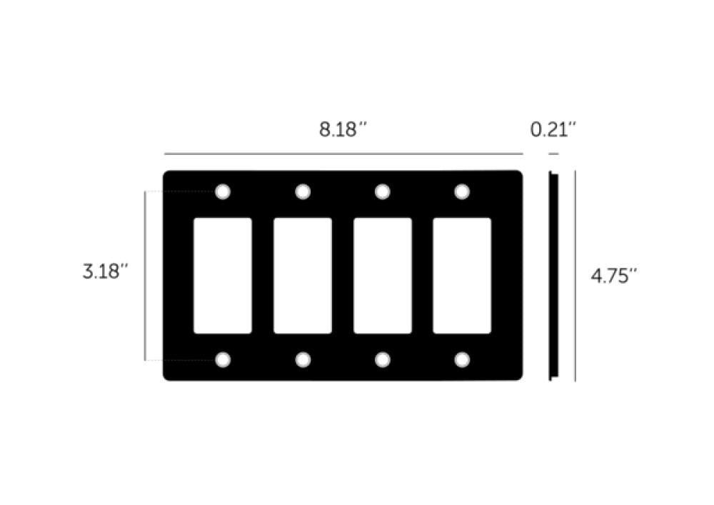 Buster + Punch 4G Wall Metal Plate, Non-Logo, Brass