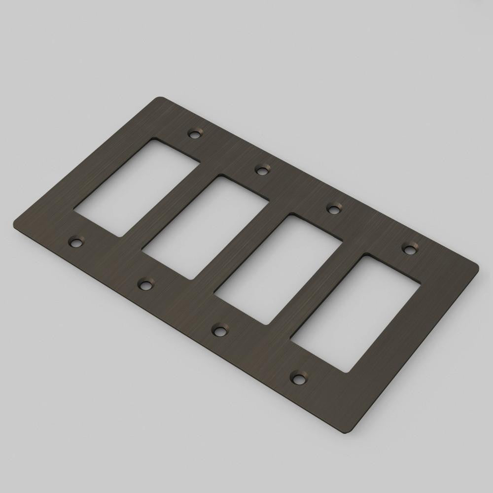 Buster + Punch 4G Wall Metal Plate, Non-Logo, Smoked Bronze