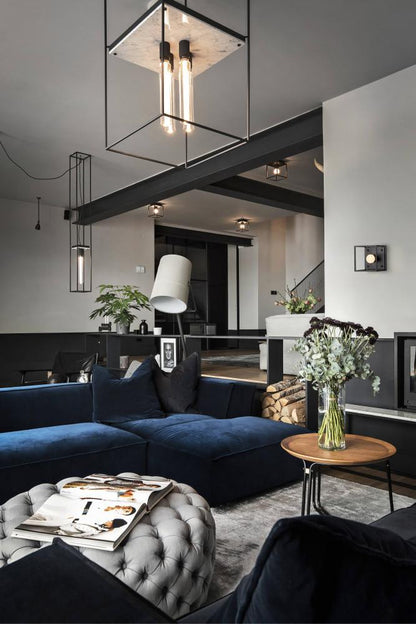 Buster + Punch Caged Ceiling Light 4.0, Black Marble
