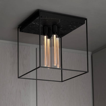 Buster + Punch Caged Ceiling Light 4.0, Black Marble