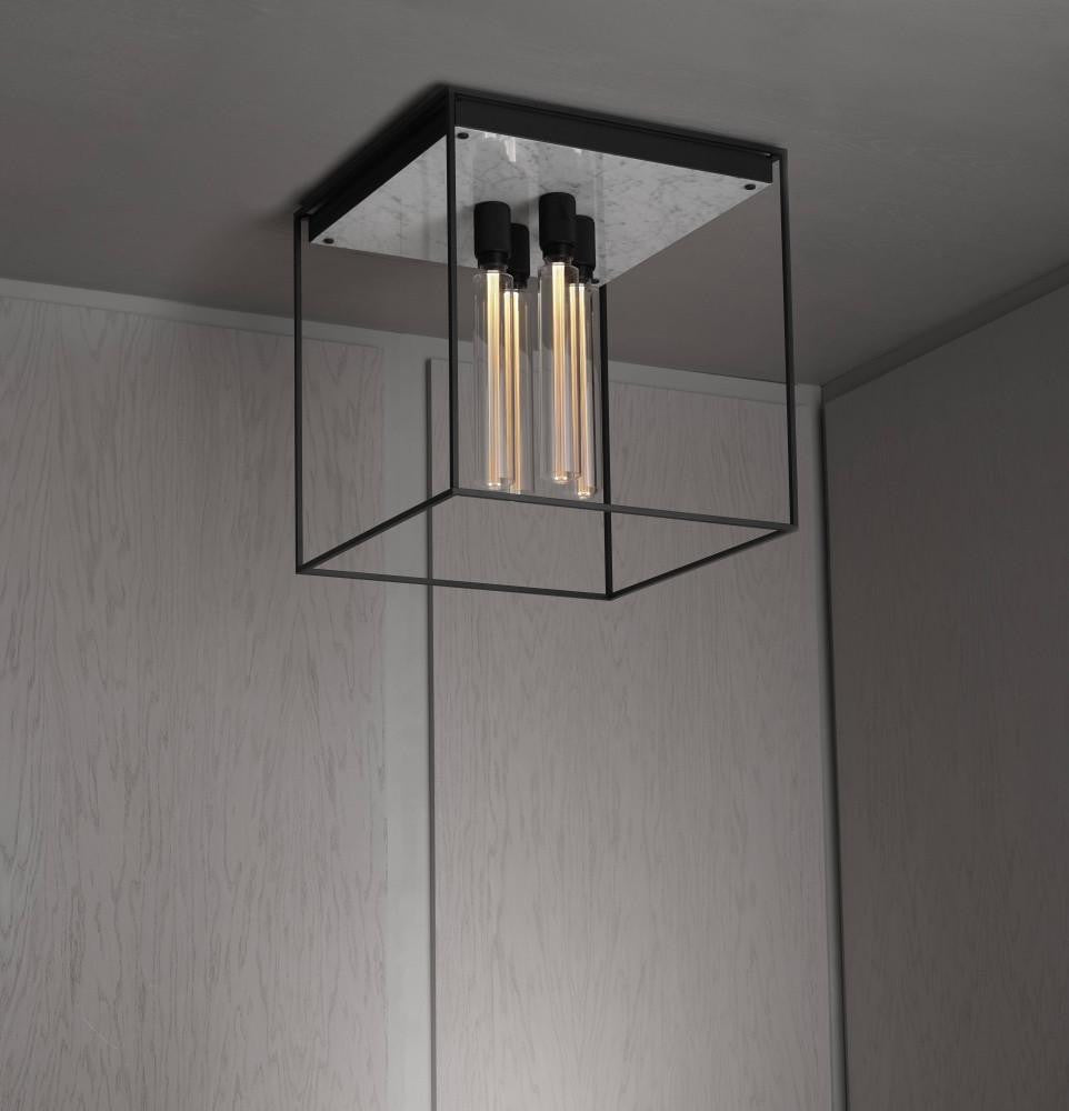 Buster + Punch Caged Ceiling Light 4.0, White Marble