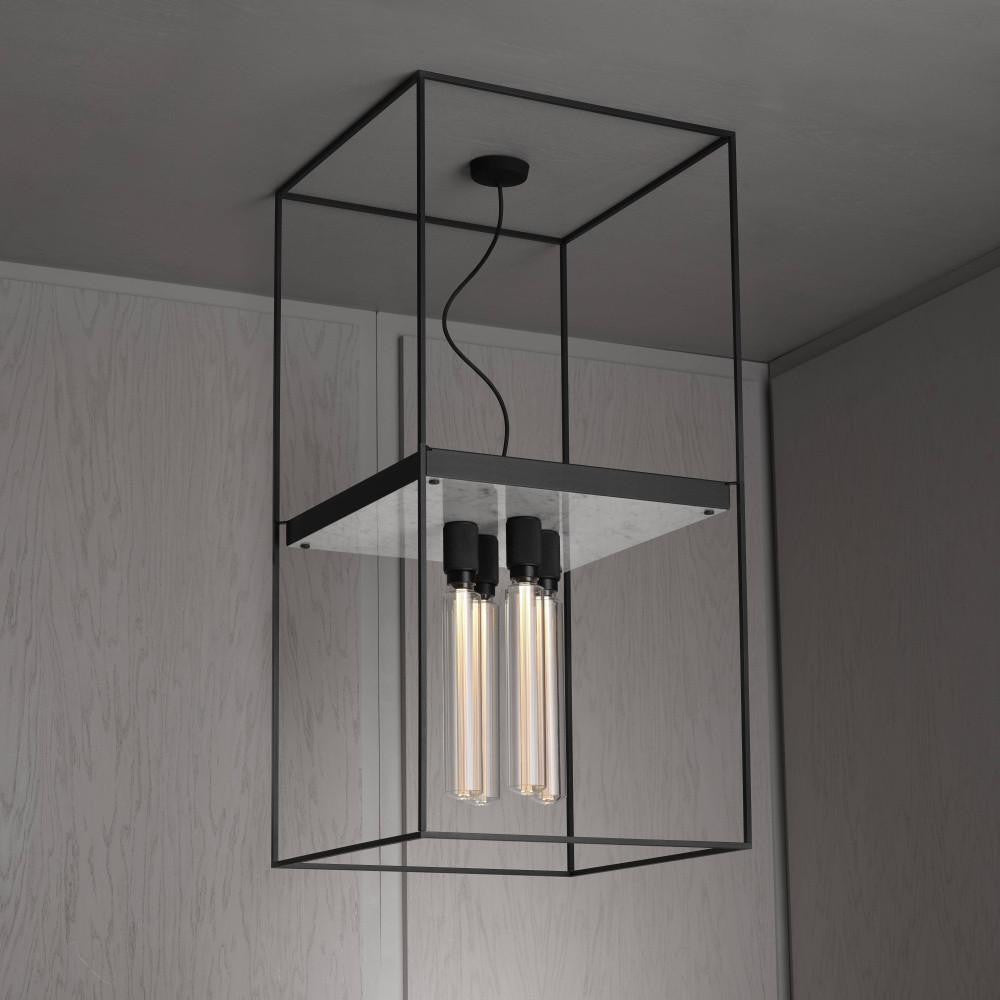 Buster + Punch Caged Ceiling Light 4.0, White Marble