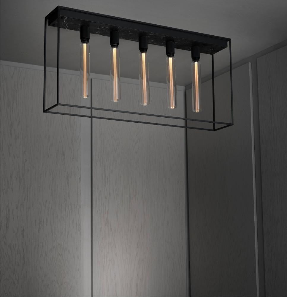 Buster + Punch Caged Ceiling Light 5.0, Black Marble