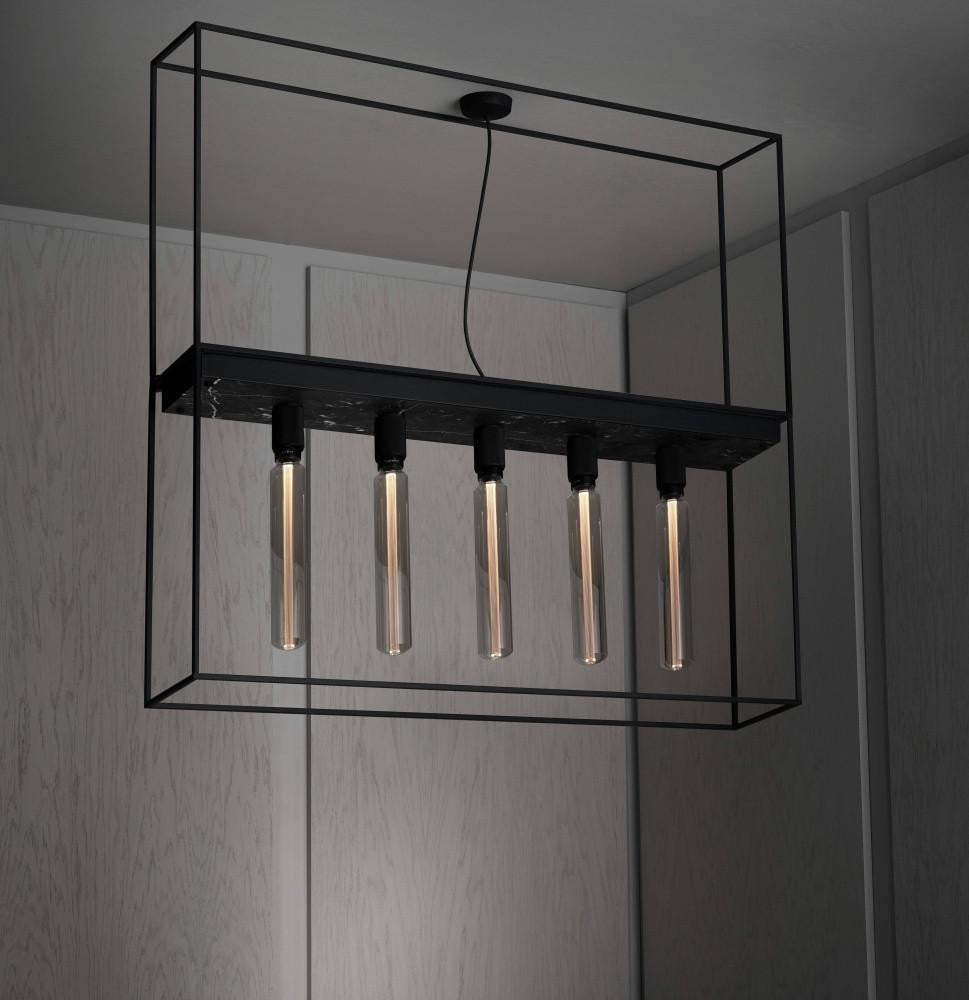 Buster + Punch Caged Ceiling Light 5.0, Black Marble