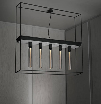 Buster + Punch Caged Ceiling Light 5.0, White Marble