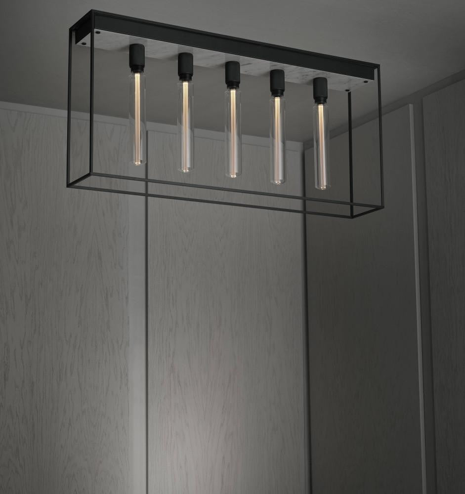 Buster + Punch Caged Ceiling Light 5.0, White Marble