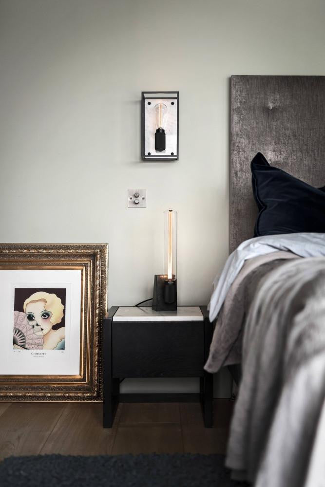Buster + Punch Caged Wall Light, Medium, White Marble