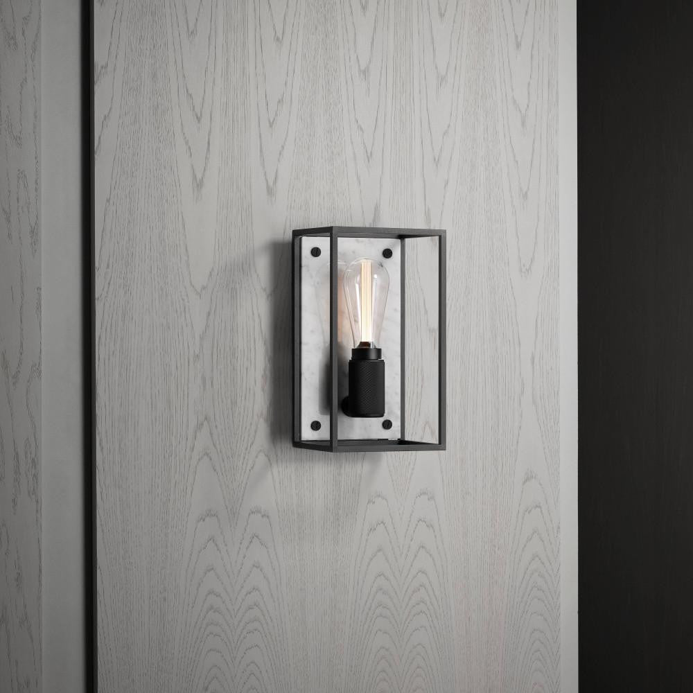 Buster + Punch Caged Wall Light, Medium, White Marble