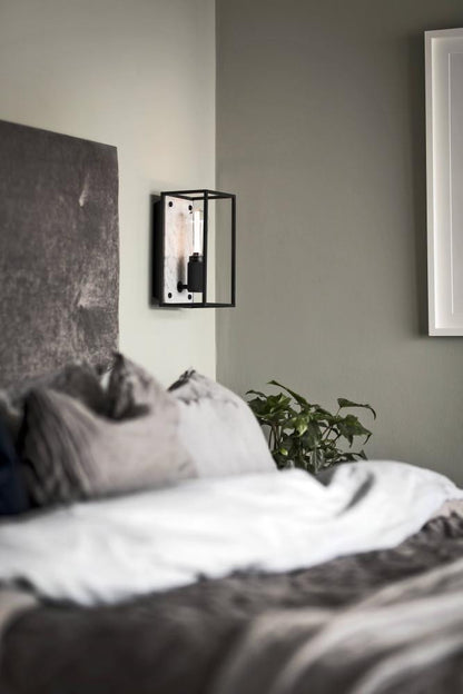 Buster + Punch Caged Wall Light, Medium, White Marble