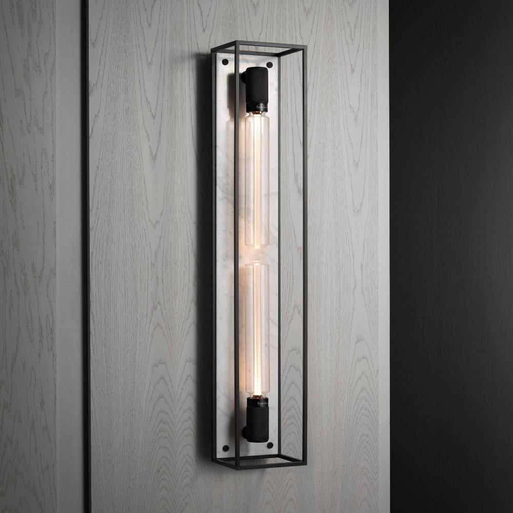Buster + Punch Caged Wall Light, X-Large, White Marble