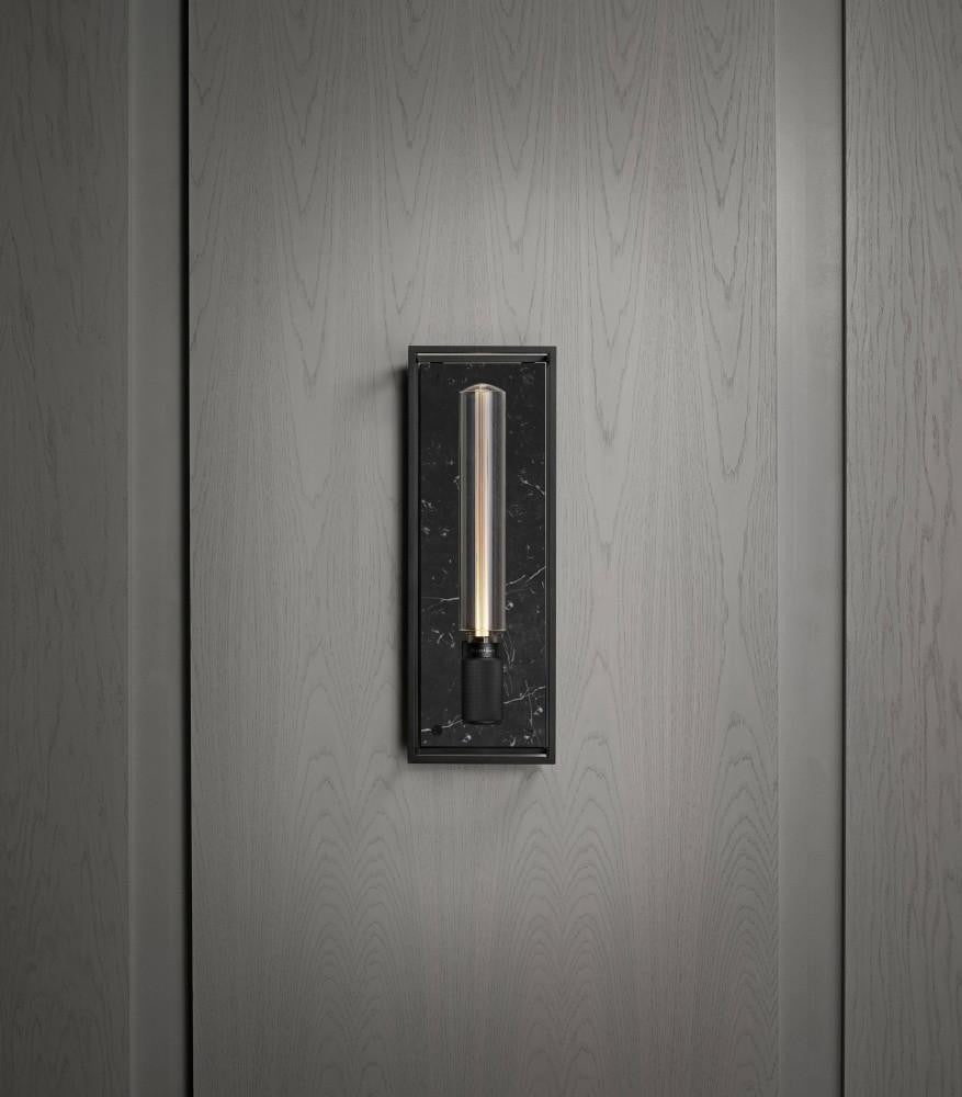 Buster + Punch Caged Wall Sconce, Large, Black Marble
