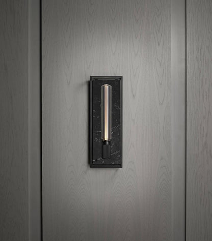 Buster + Punch Caged Wall Sconce, Large, Black Marble