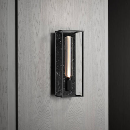 Buster + Punch Caged Wall Sconce, Large, Black Marble