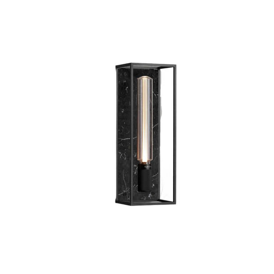 Buster + Punch Caged Wall Sconce, Large Black Marble