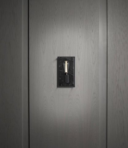 Buster + Punch Caged Wall Sconce, Medium, Black Marble
