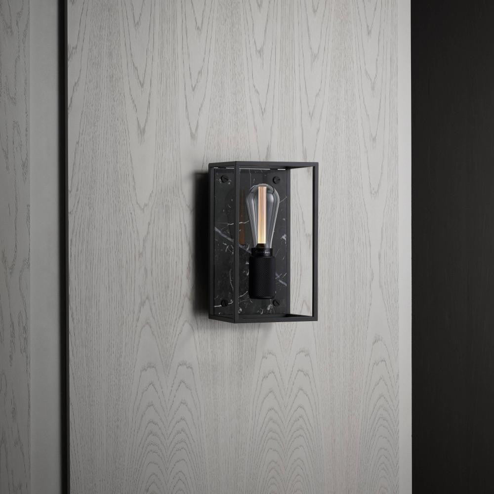 Buster + Punch Caged Wall Sconce, Medium, Black Marble