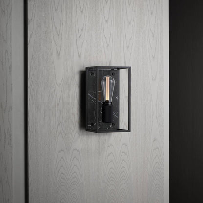 Buster + Punch Caged Wall Sconce, Medium, Black Marble