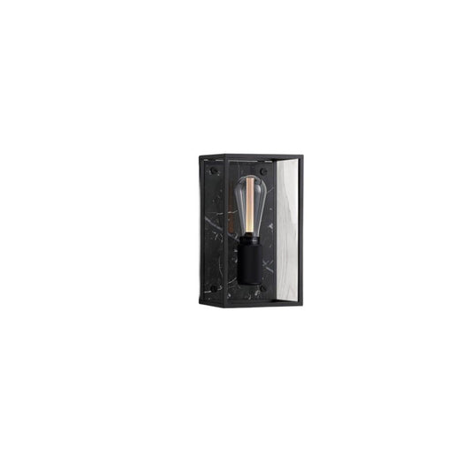 Buster + Punch Caged Wall Sconce, Medium Black Marble