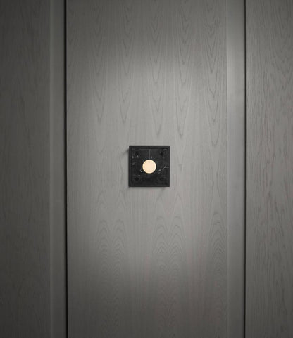 Buster + Punch Caged Wall Sconce, Small, Black Marble
