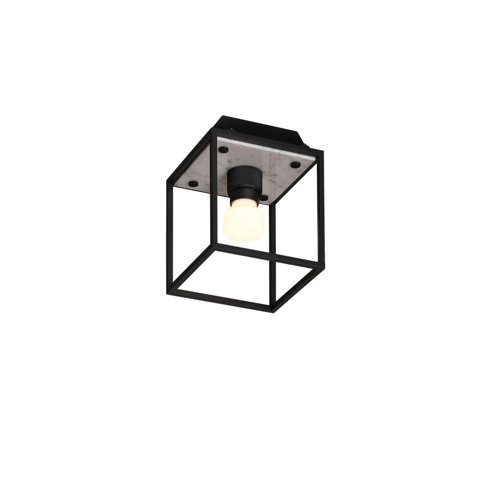 Buster + Punch Caged Wall Sconce, Small White Marble