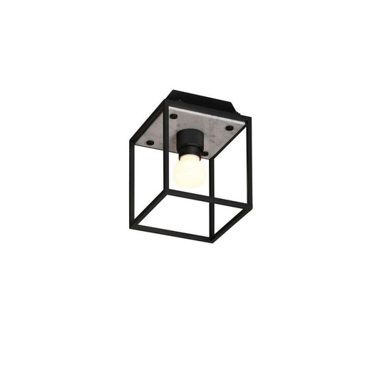 Buster + Punch Caged Wall Sconce, Small White Marble