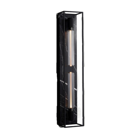 Buster + Punch Caged Wall Sconce, X-Large Black Marble