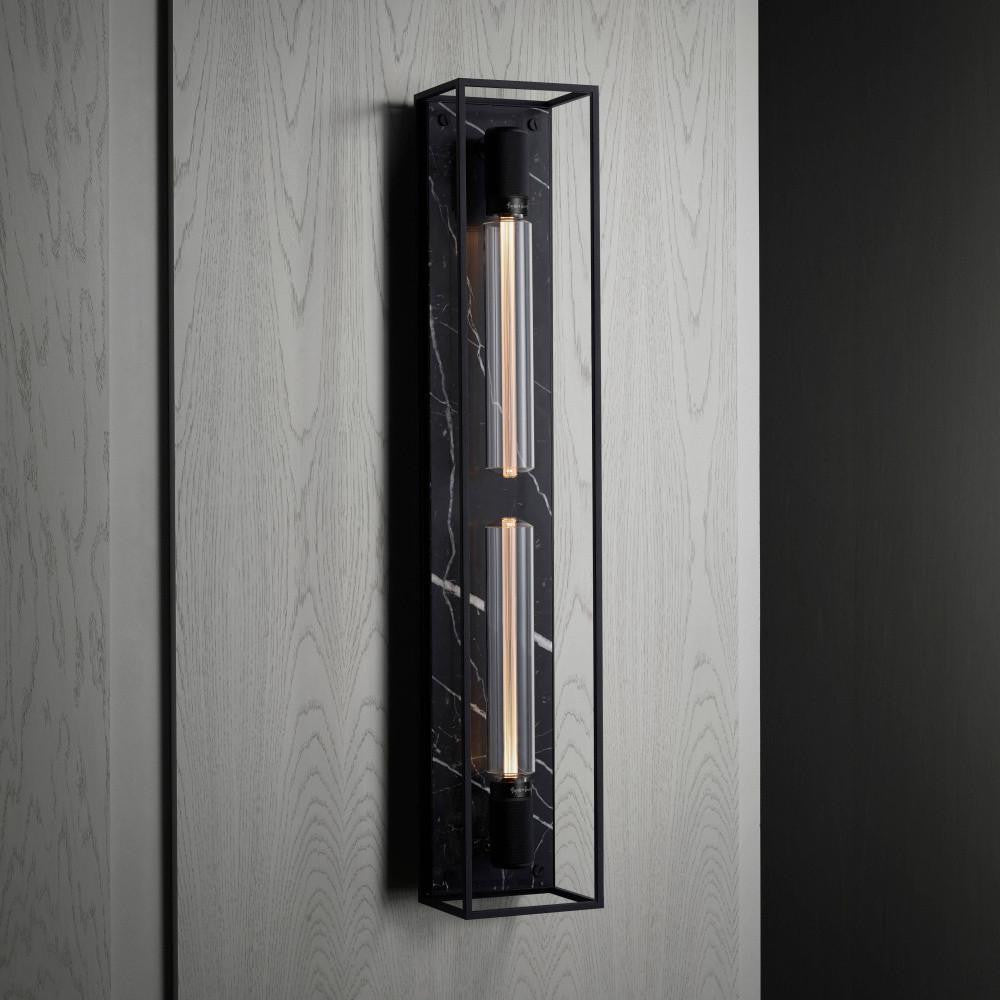 Buster + Punch Caged Wall Sconce, X-Large, Black Marble