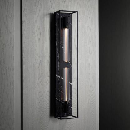 Buster + Punch Caged Wall Sconce, X-Large, Black Marble