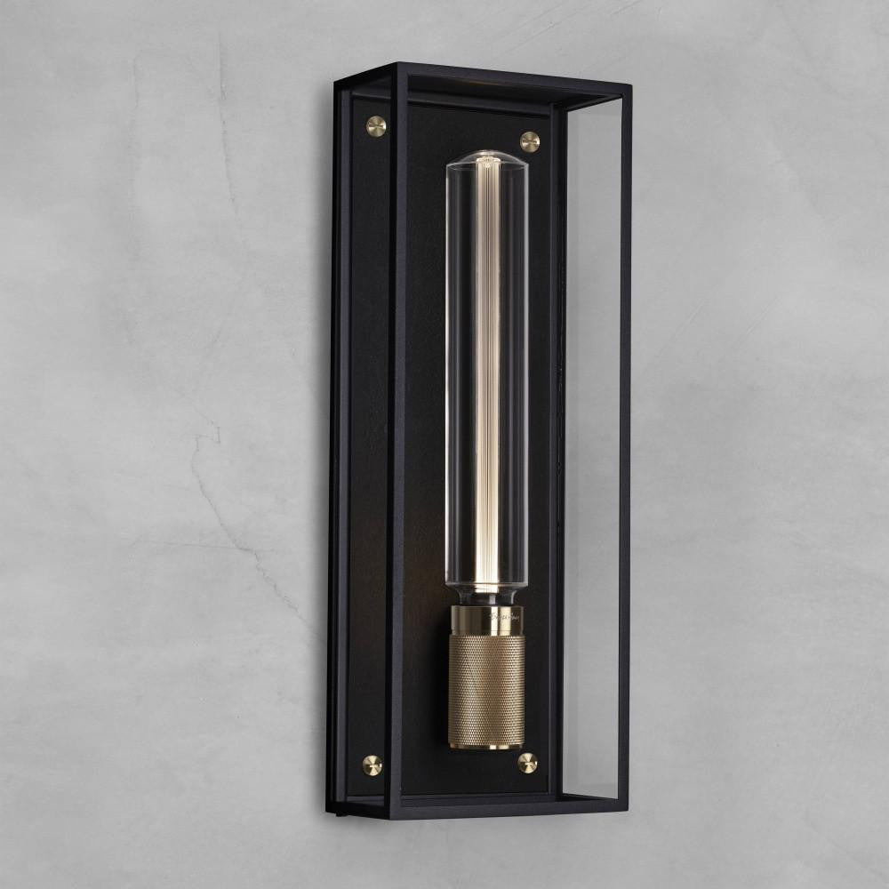 Buster + Punch Caged Wet, Wall Light, Large, Black, Brass