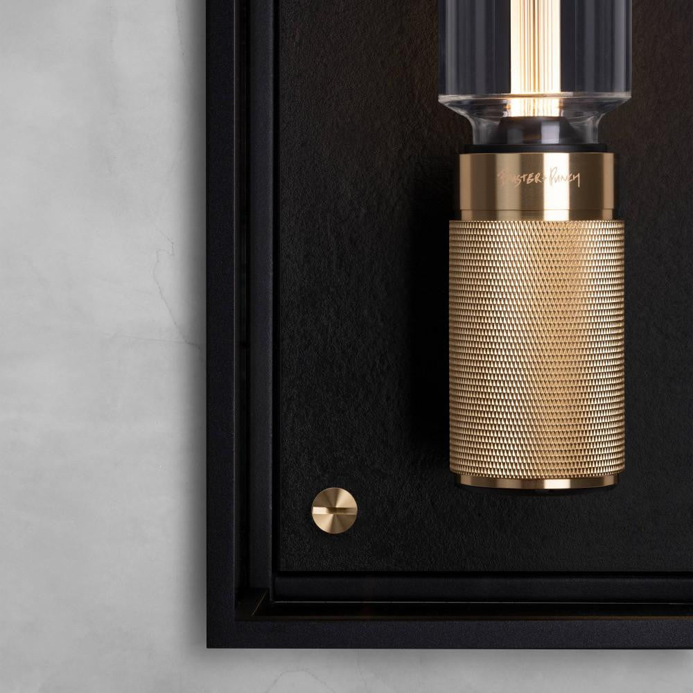 Buster + Punch Caged Wet, Wall Light, Large, Black, Brass