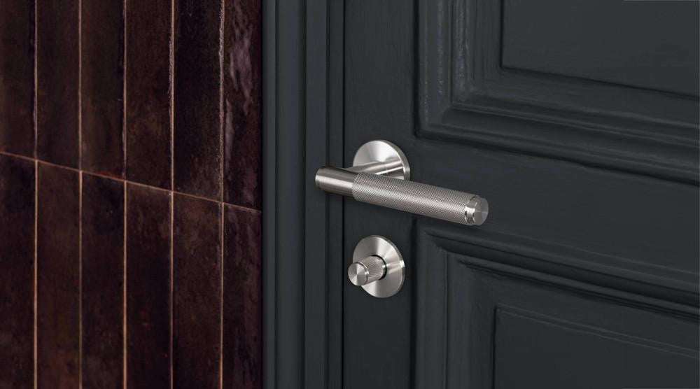 Buster + Punch Door Handle, Conventional, Passage, Cross, Steel