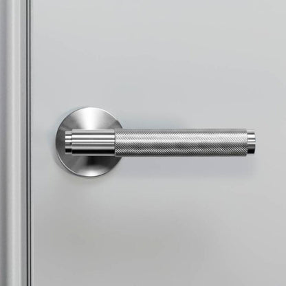 Buster + Punch Door Handle, Conventional, Passage, Cross, Steel