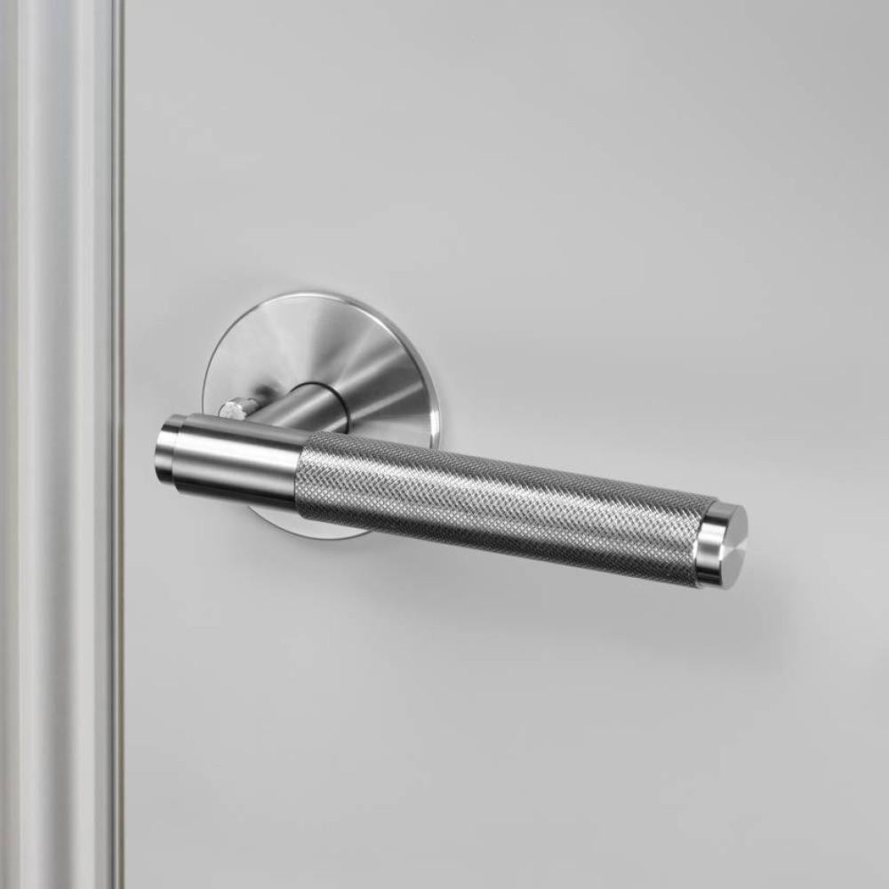 Buster + Punch Door Handle, Conventional, Privacy, Cross, Steel