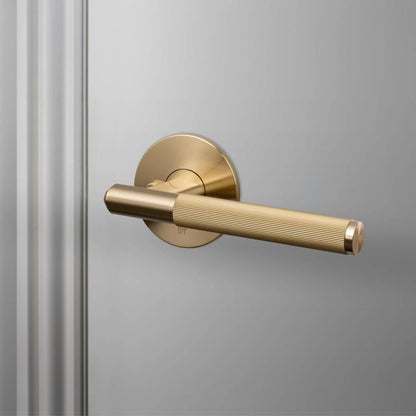 Buster + Punch Door Handle, Passage, Linear, Brass