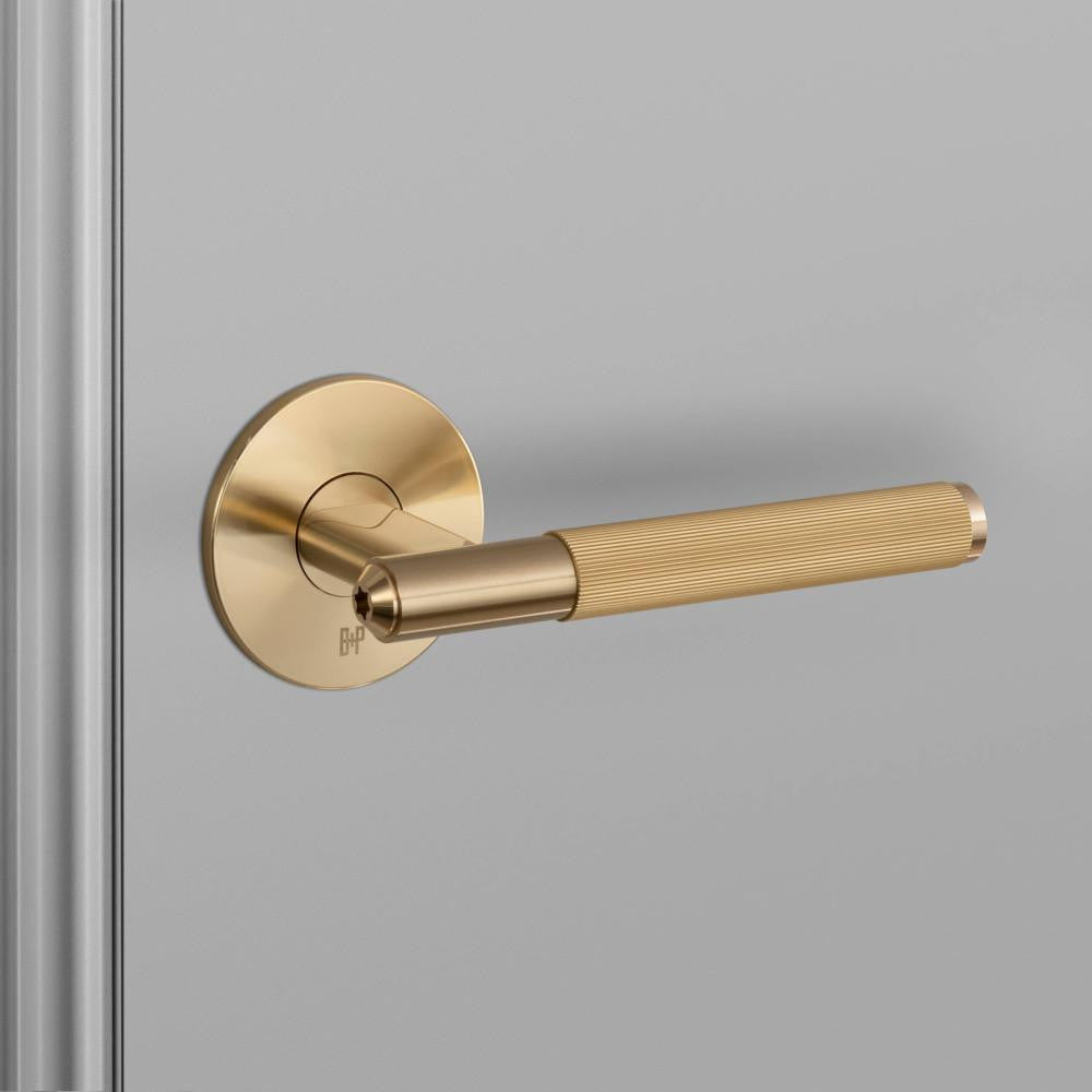 Buster + Punch Door Handle, Passage, Linear, Brass