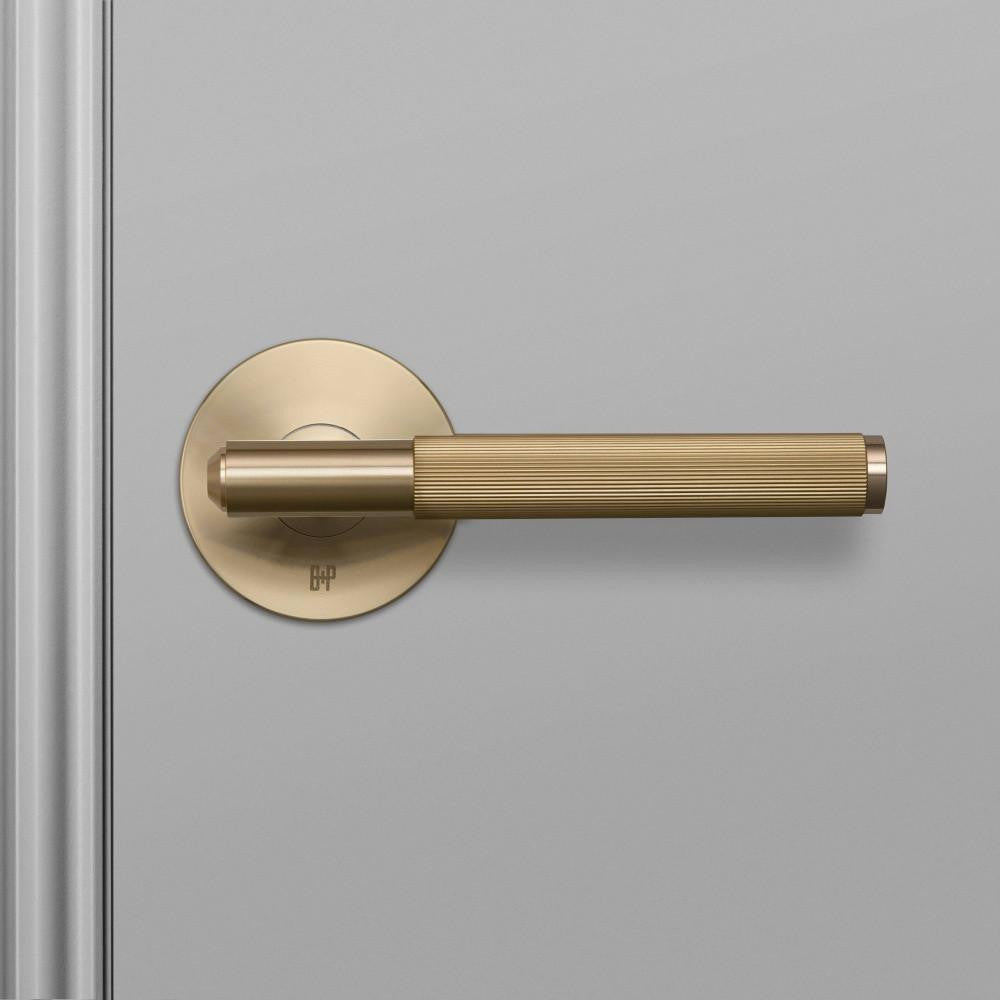 Buster + Punch Door Handle, Passage, Linear, Brass