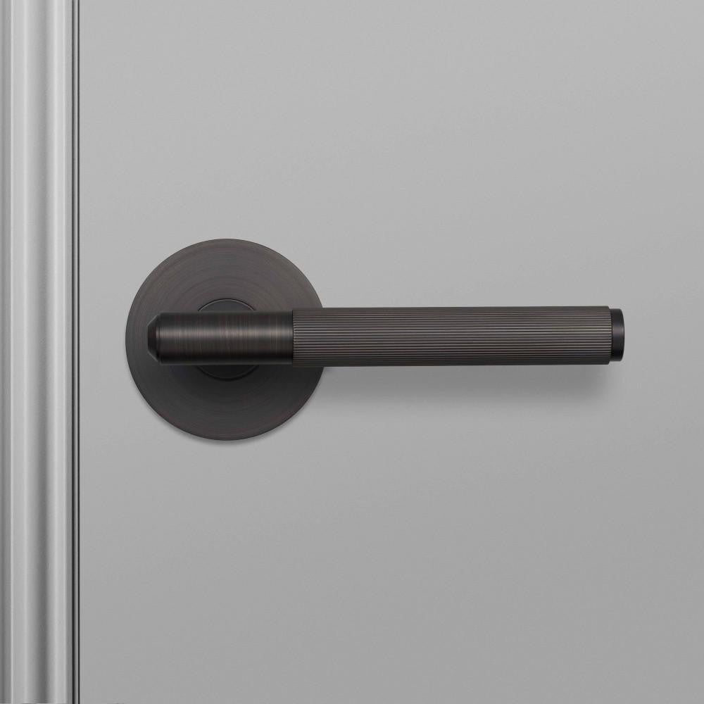 Buster + Punch Door Handle, Passage, Linear, Smoked Bronze