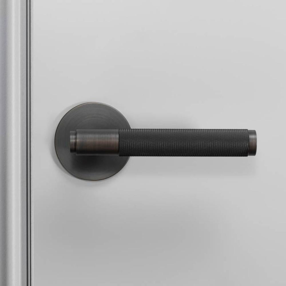 Buster + Punch Door Handle, Privacy, Cross, Smoked Bronze