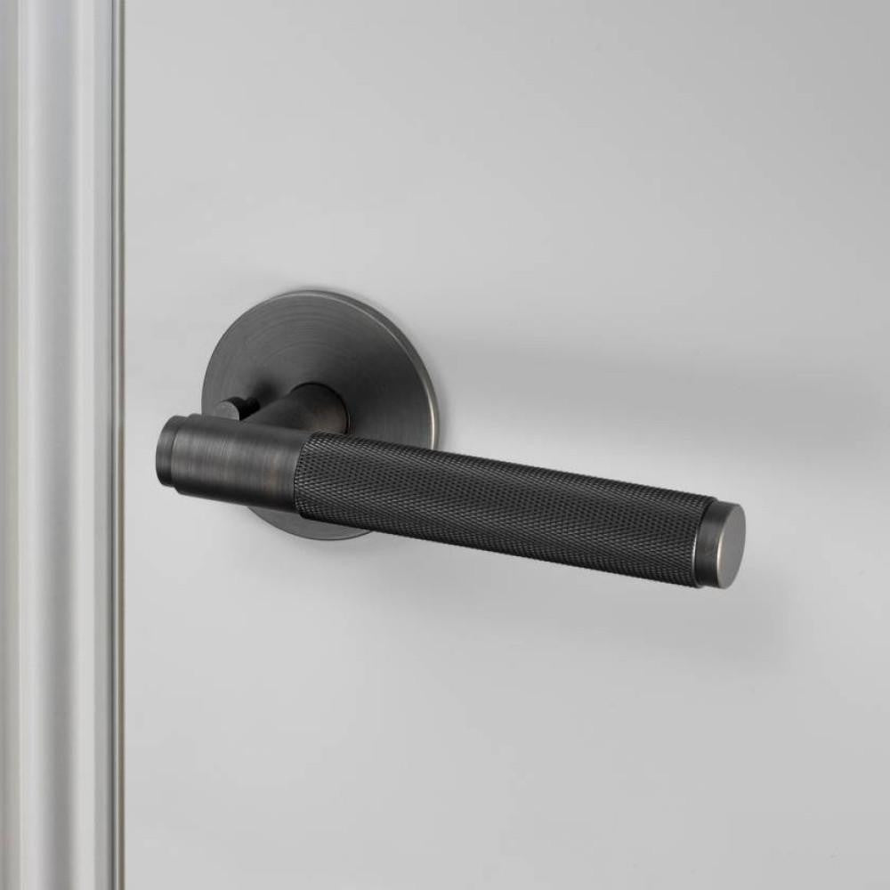 Buster + Punch Door Handle, Privacy, Cross, Smoked Bronze